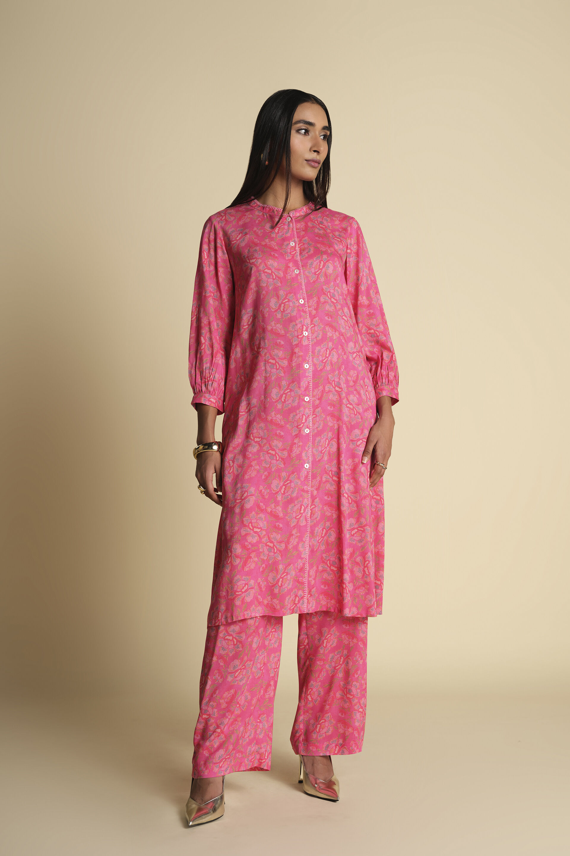 Phool Crush Co-ord, Pink, image 7